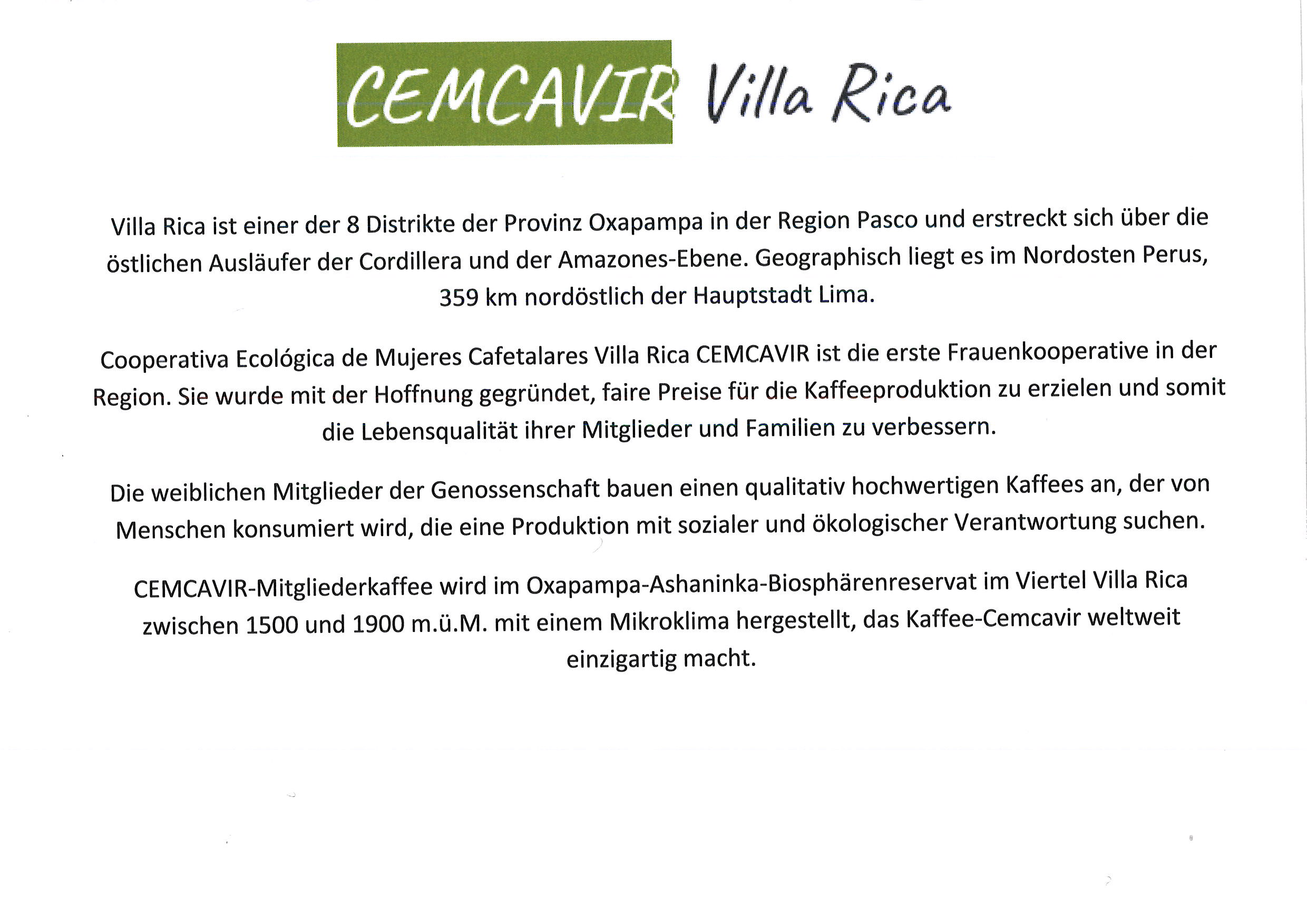 Peru Cemcavir Microlot